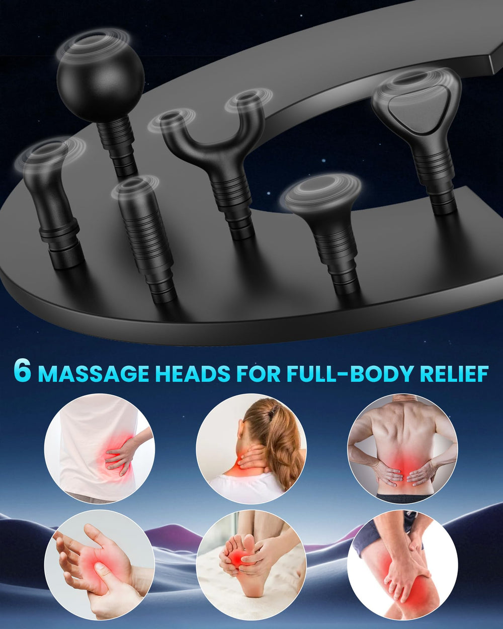 CAMEFER Deep Tissue Massage Gun Type-C charging port for quick recharging