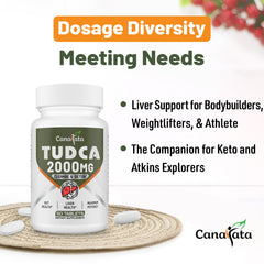 Canarata Tudca tablets visual focusing on bile salts support for digestion.