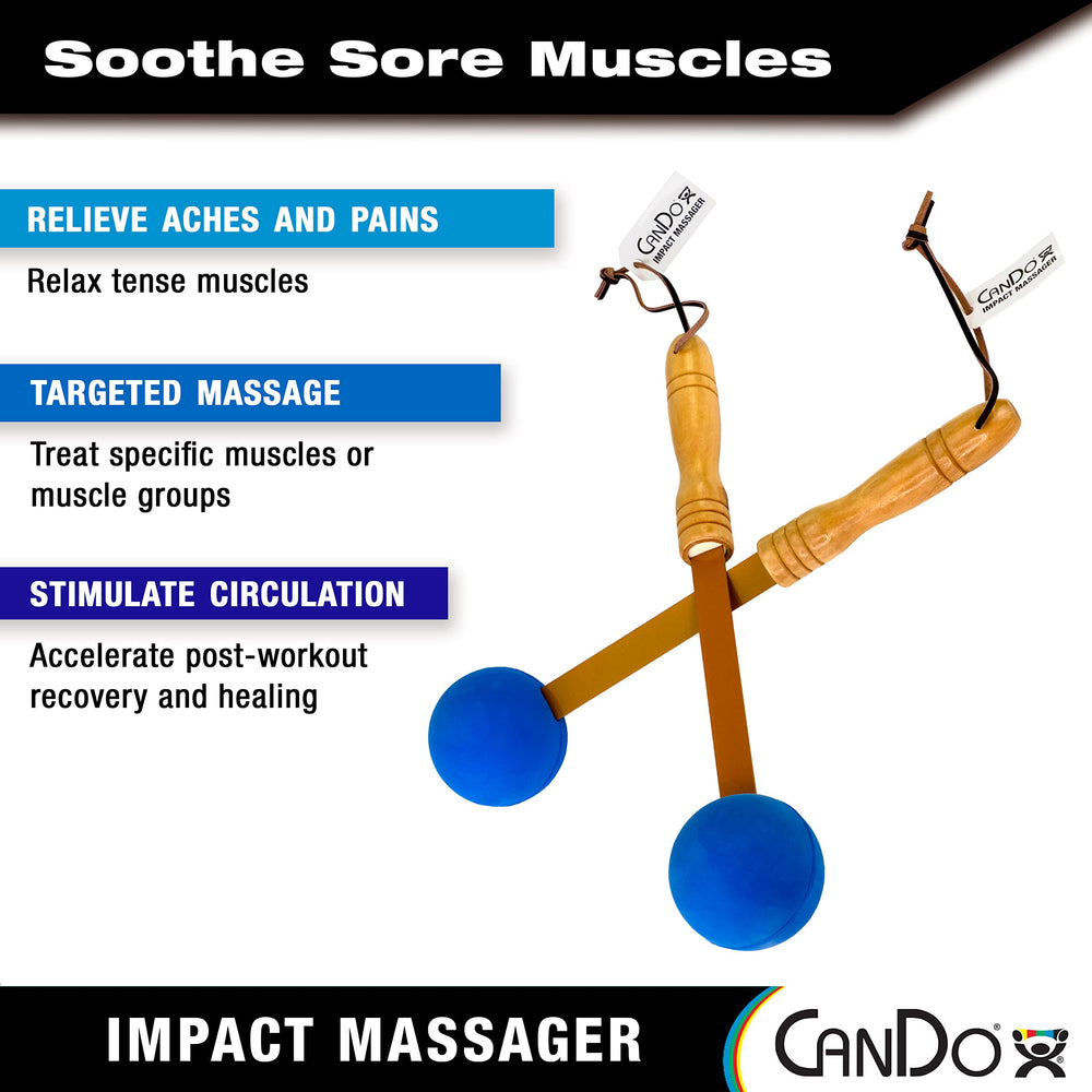 Two-pack CanDo massagers provide paired-use versatility.