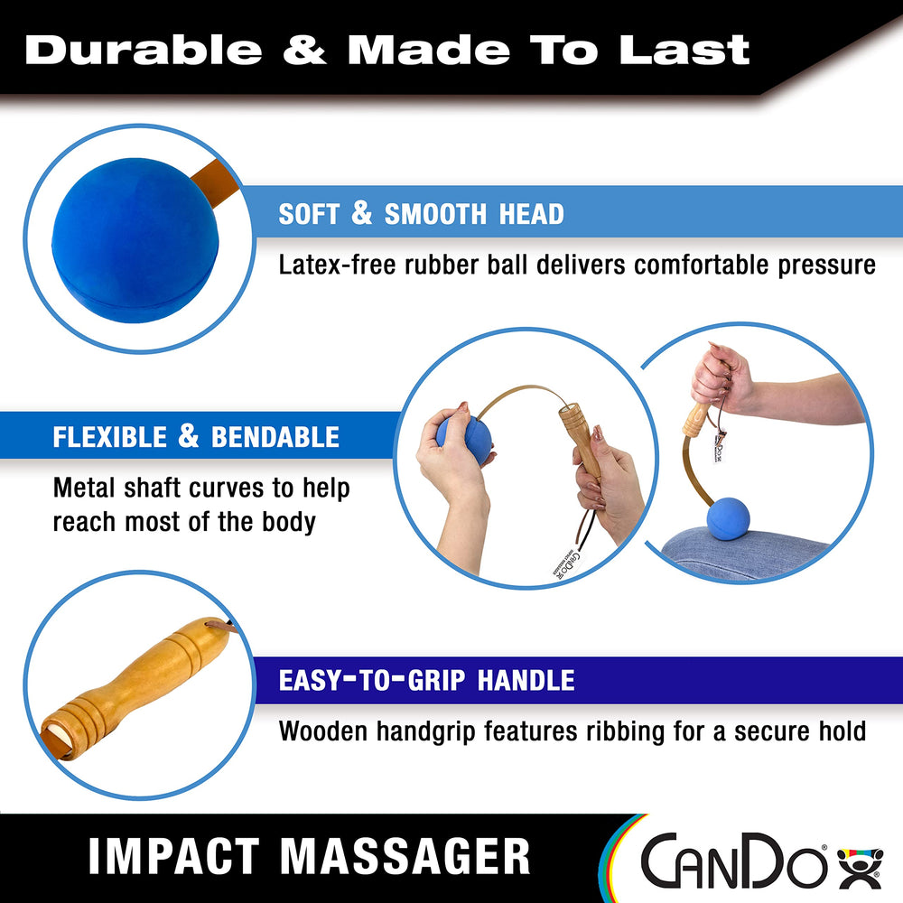 Ball-tip massage point targets tense areas for quick, soothing relief.