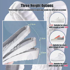 Canlaten·U height-increase insole provides 1.4-inch lift for sneakers.