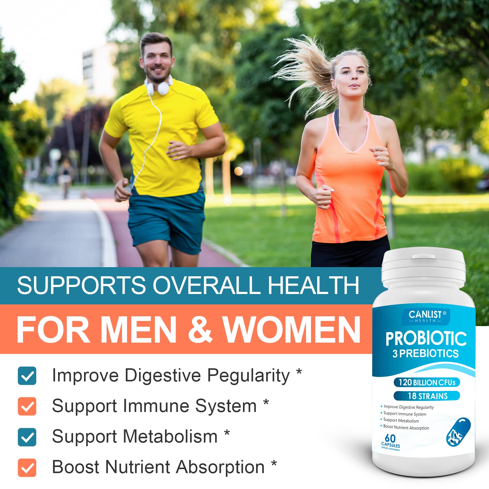CANLIST Probiotics shelf-stable pack ideal for travel and consistent daily routine