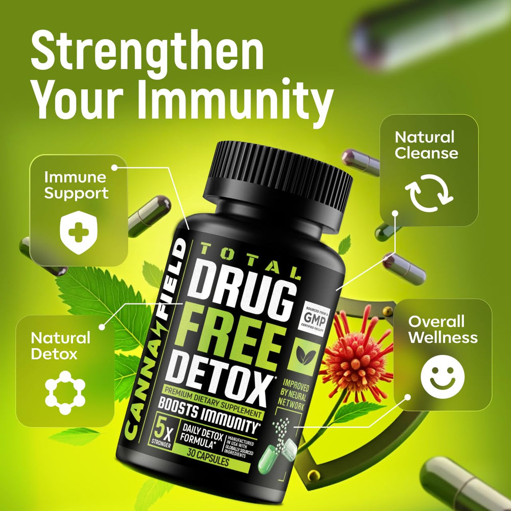 CANNA FIELD Detox dosage chart illustrating a 5-day plan