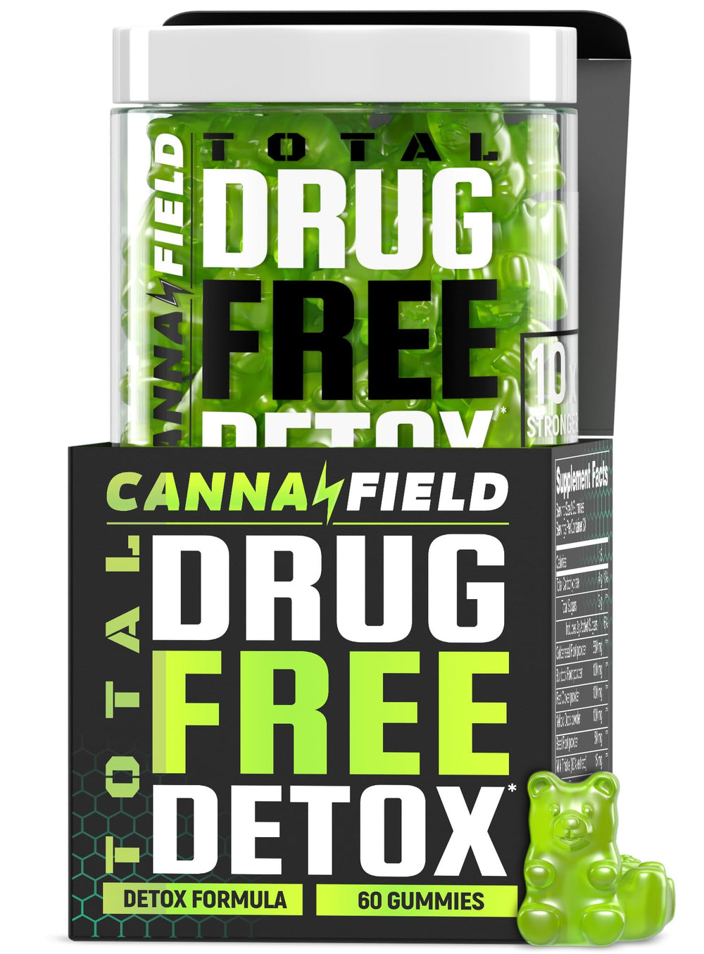 CANNA FIELD full body cleanse bottle—gummies for digestive health.