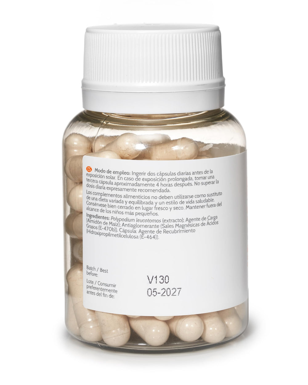 Cantabria Labs Heliocare bottle with dermatologist testing claim on packaging.