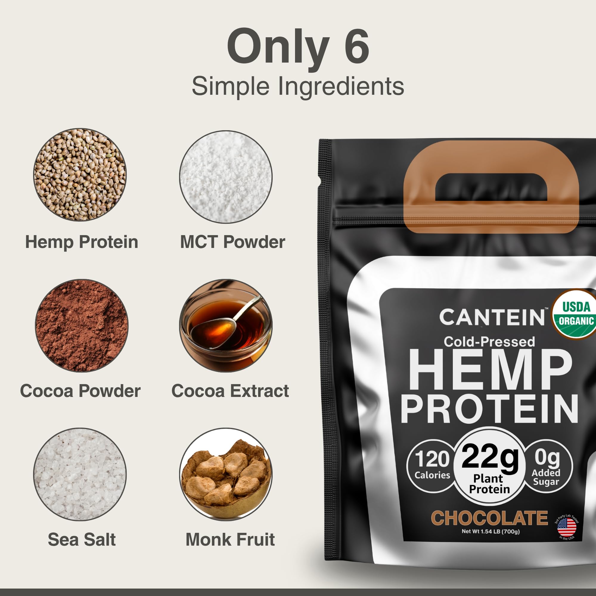 Cantein chocolate protein smoothie in glass with creamy texture ready to enjoy