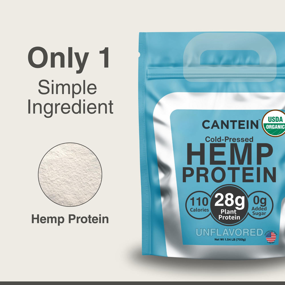 Cantein dairy-free gluten-free protein powder bag highlights allergy-friendly protein source.