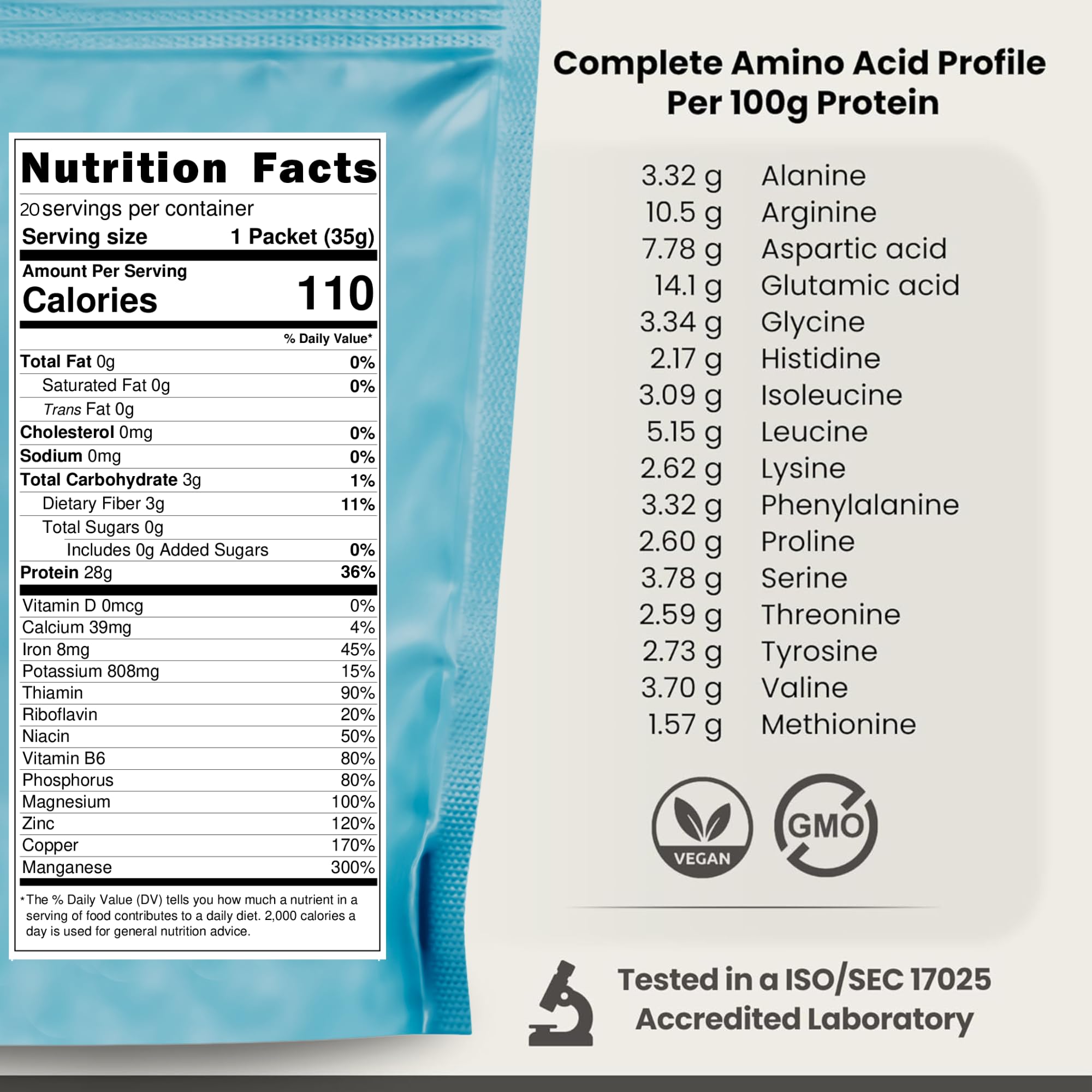 Cantein plant-based vegan protein shake scoop emphasizes easy mixing and smooth flavor.