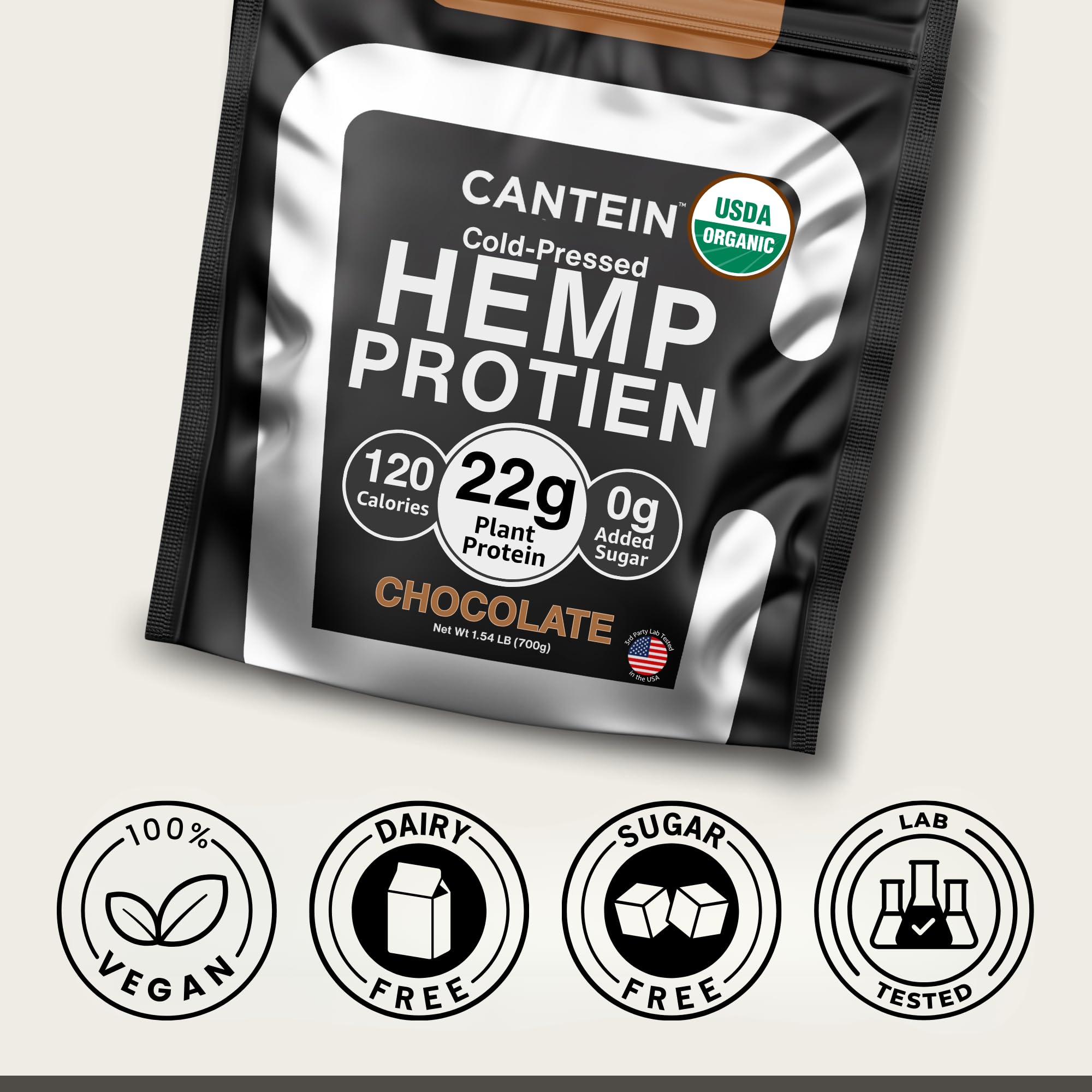 Cantein USDA Organic certification close-up signals trusted sourcing
