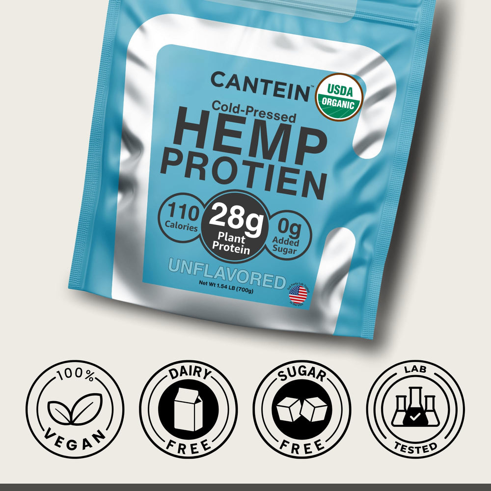 Cantein USDA organic certification label communicates trusted, clean ingredient sourcing.