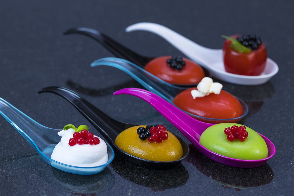 Cape Crystal colorful spheres collection for dessert plating.