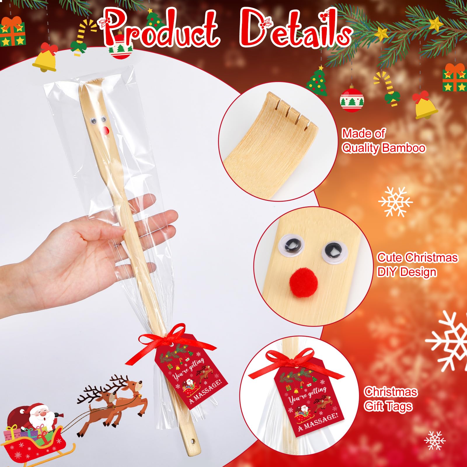 Capoda red pompoms add playful decoration to gifts