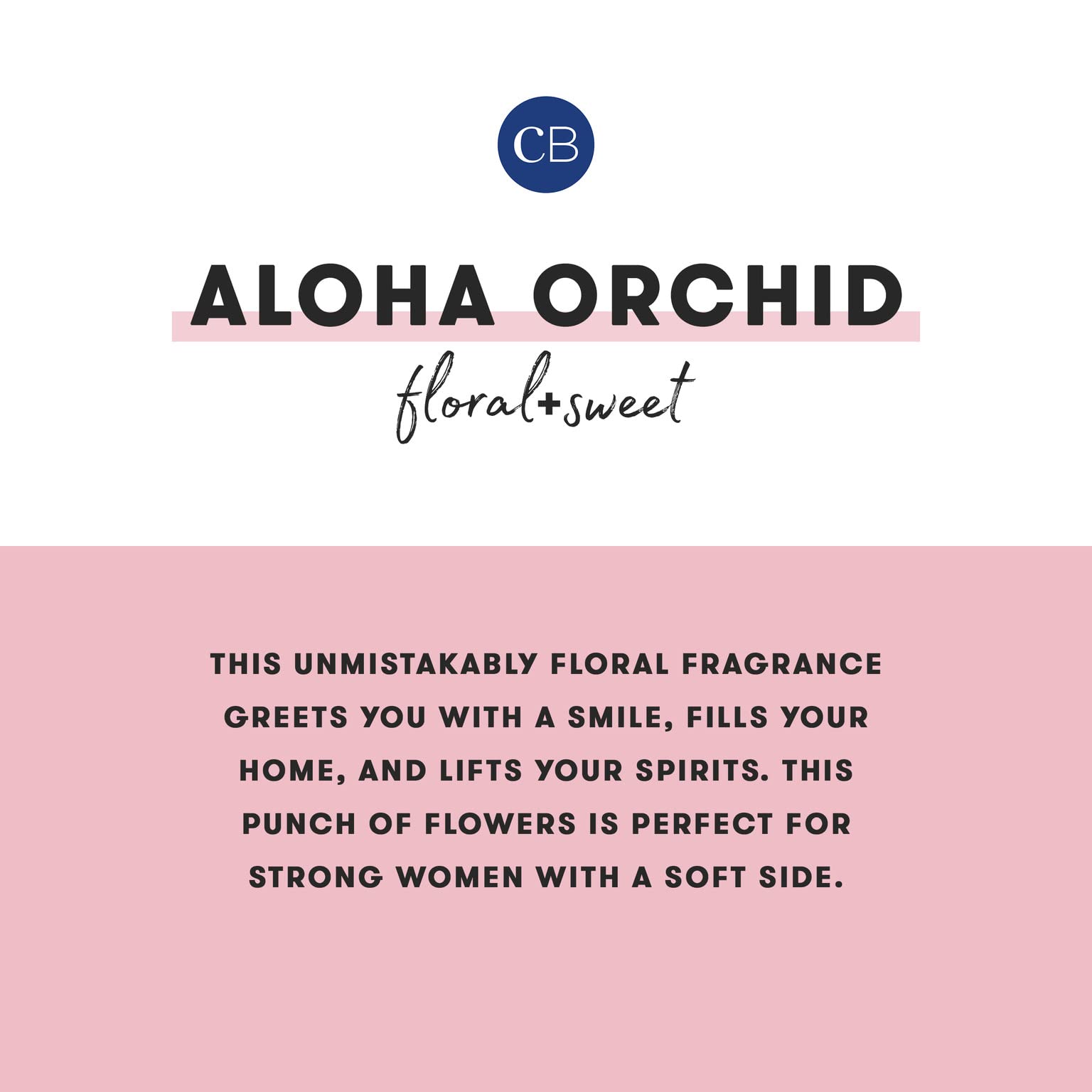 Capri Blue Aloha Orchid diffuser cap on a cobalt blue bottle.