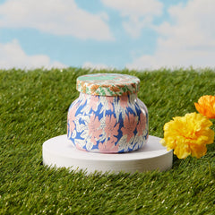 Capri Blue Pattern Play Havana Vanilla 8oz glass jar candle adds cozy warmth