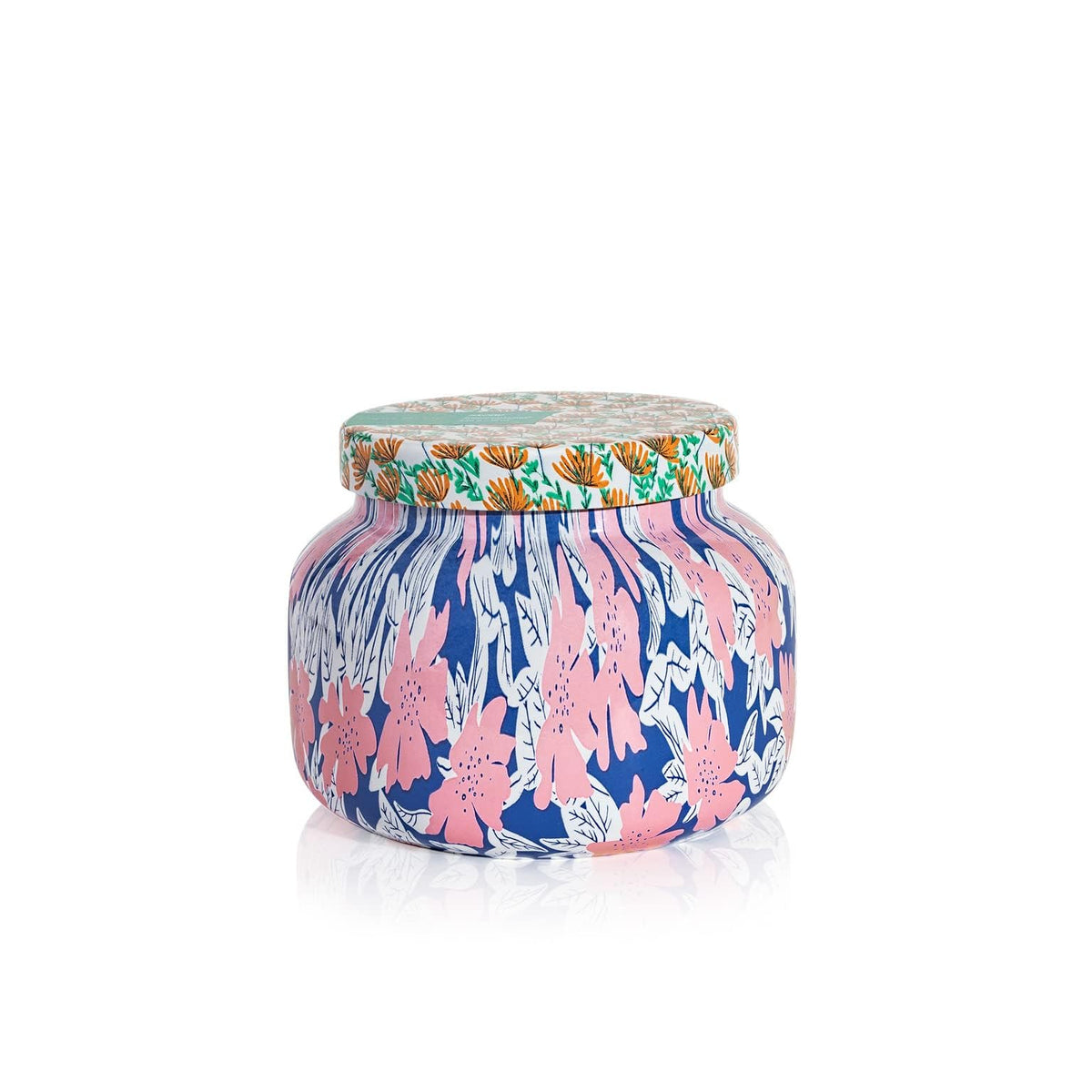 Capri Blue Pattern Play Volcano 19 oz jar brightens rooms with tropical notes.