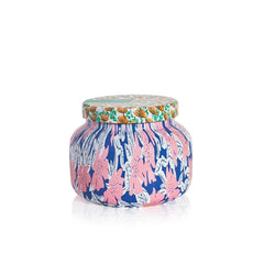 Capri Blue Pattern Play Volcano 19 oz jar brightens rooms with tropical notes.