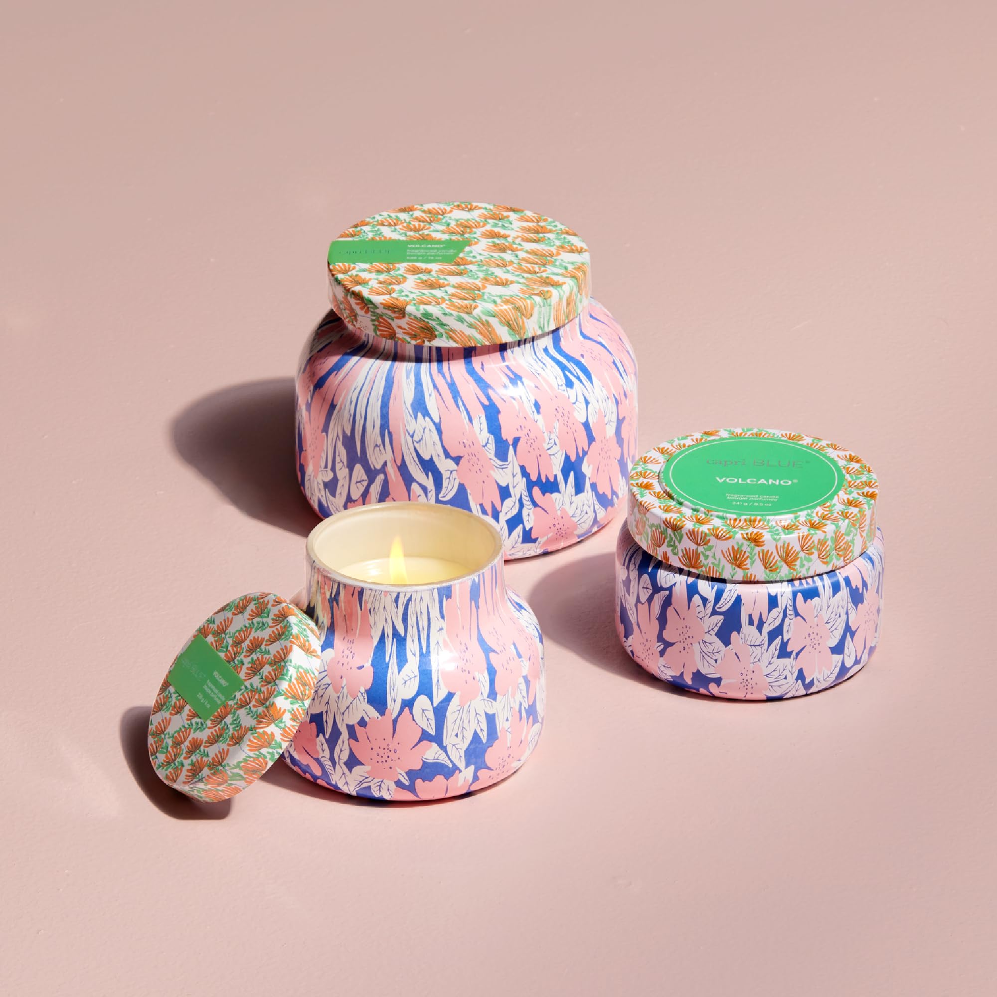 Capri Blue Pattern Play soy wax 8oz jar candle offers long-lasting fragrance
