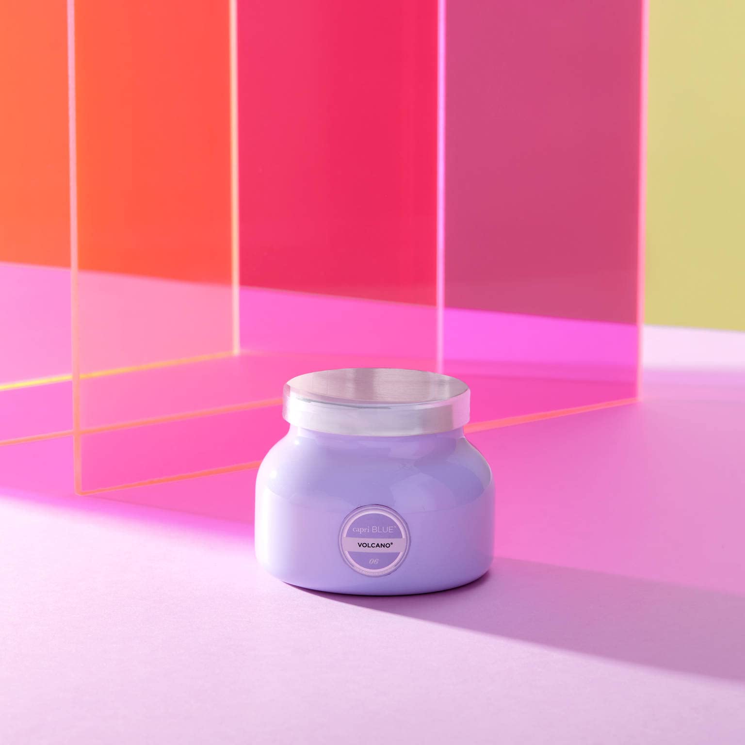 Capri Blue Volcano fragrance fills spaces with tropical fruit notes and citrus aroma.