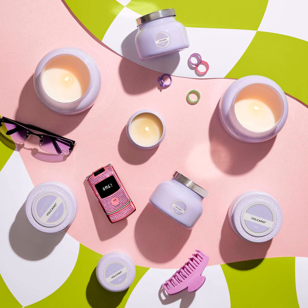 Capri Blue Volcano jar can be repurposed for stylish storage after use.