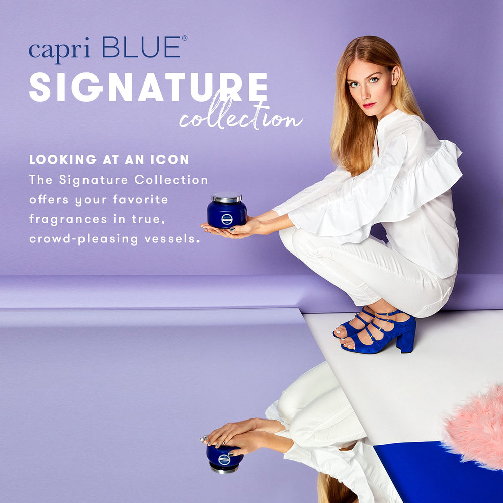 Capri Blue Volcano mini tin color jar adds style to any room.