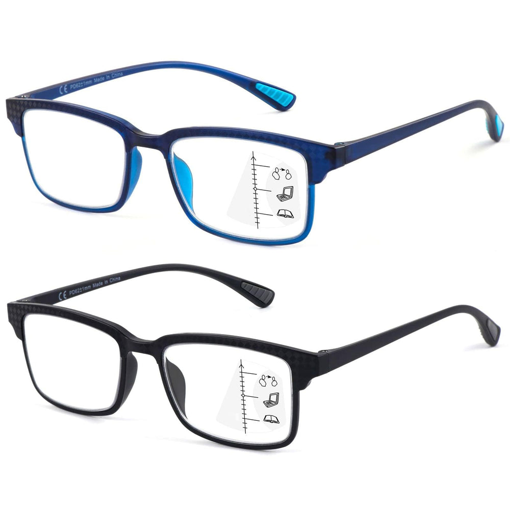 CARA Optical 2-pack progressive multifocus frames front view, ideal for desk work
