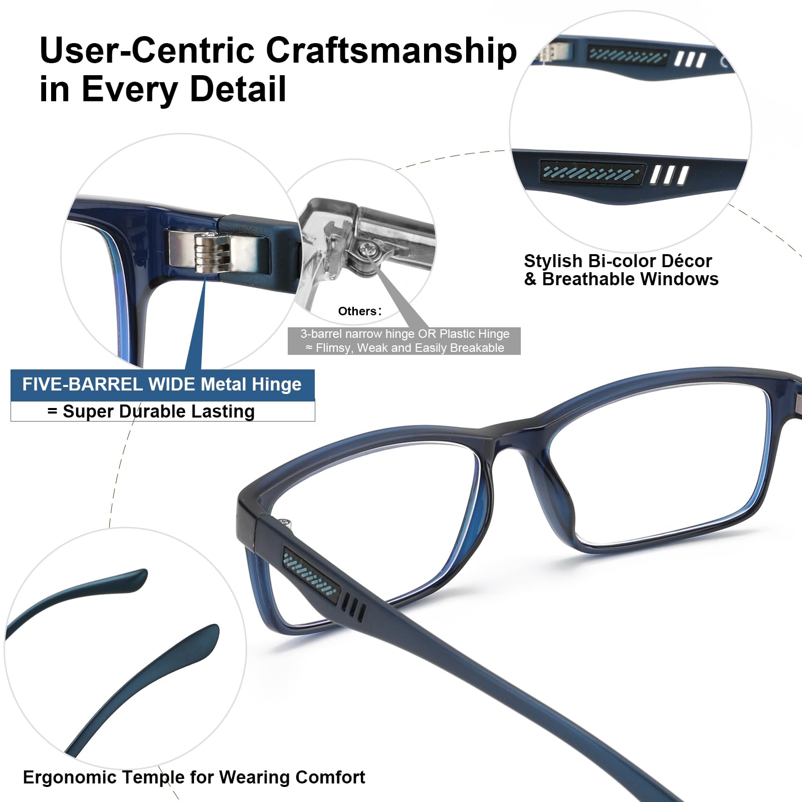 CARA OPTICAL modern design with matte temples and two-tone accents for professional style.