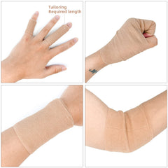 CARBOU beige bandage wrap applied on wrist for secure support