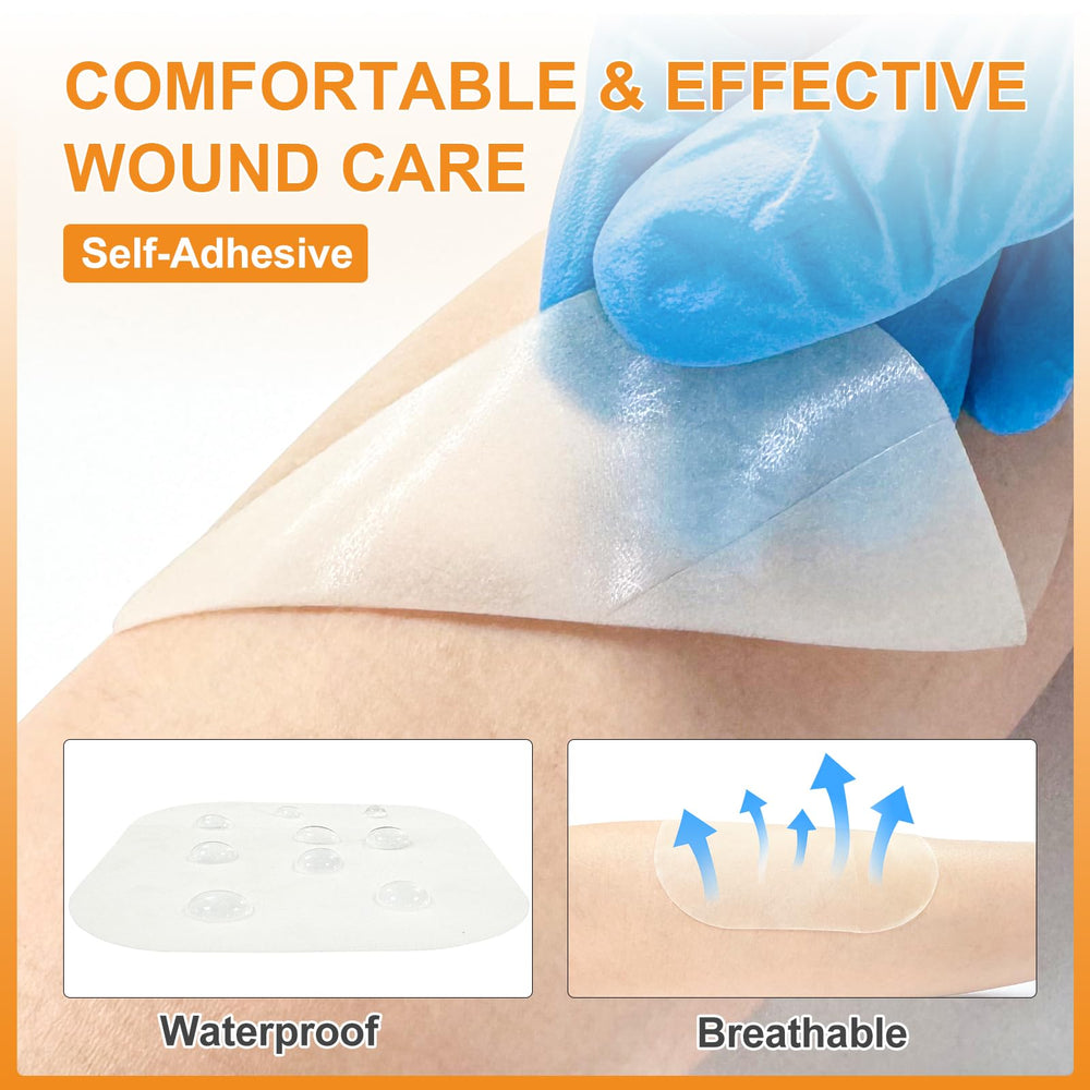 CARBOU hydrocolloid patch is waterproof and breathable for protected movement.
