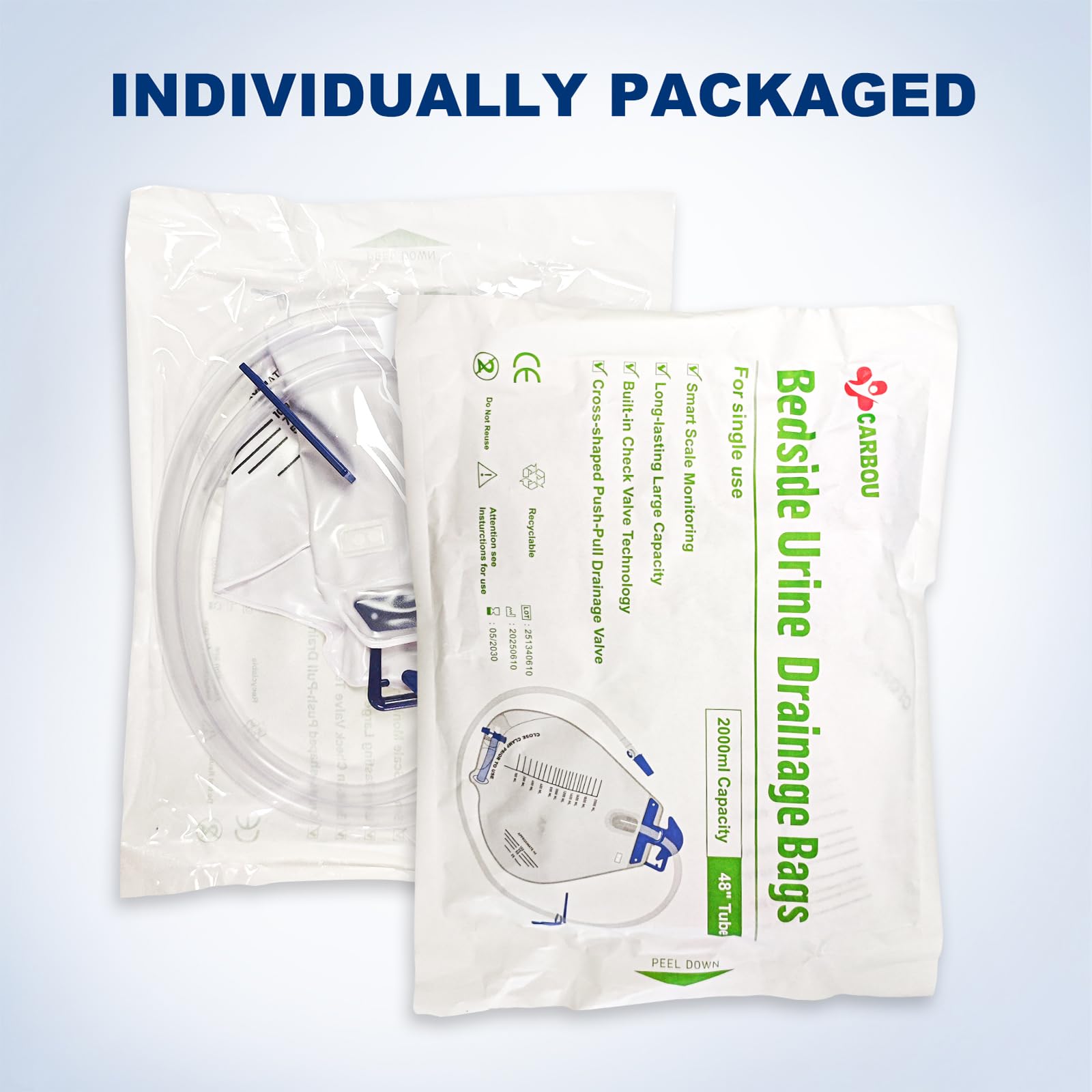CARBOU leakproof PVC with clear ml graduations for monitoring