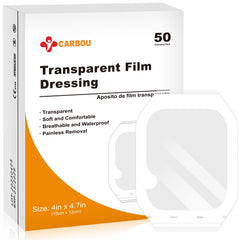 CARBOU transparent film dressing 4x4.75-inch ready-to-use patch for fast wound protection