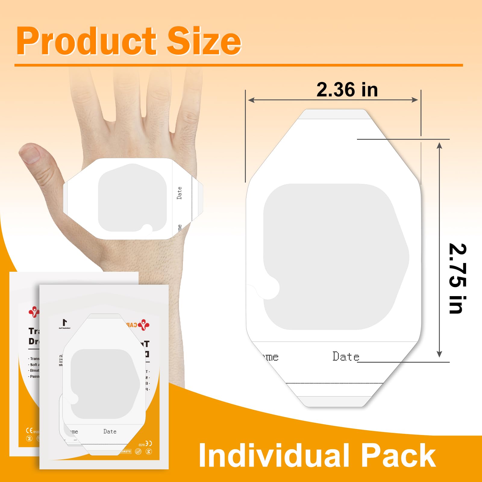 Carbou waterproof-breathable-dressing protects wounds during showering and swimming.