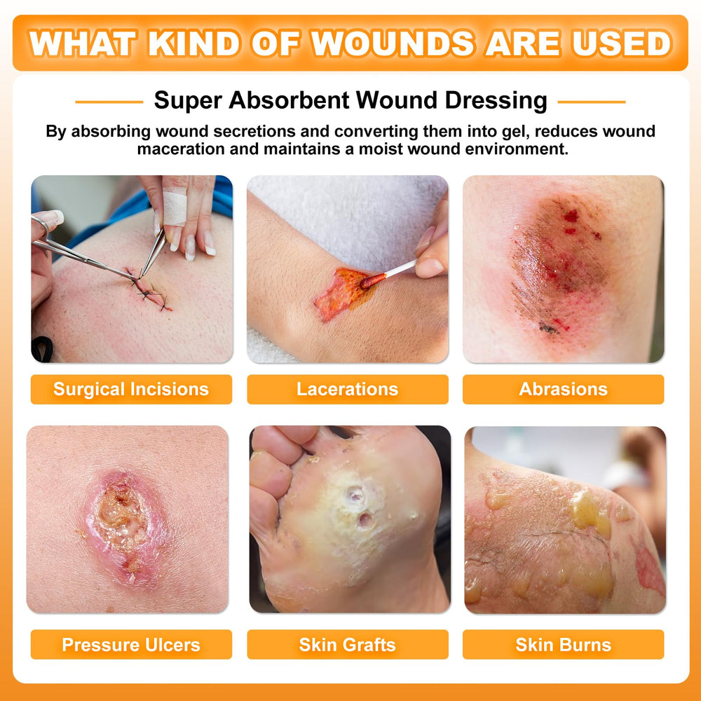CARBOU wound care pad suitable for various wounds and high exudate