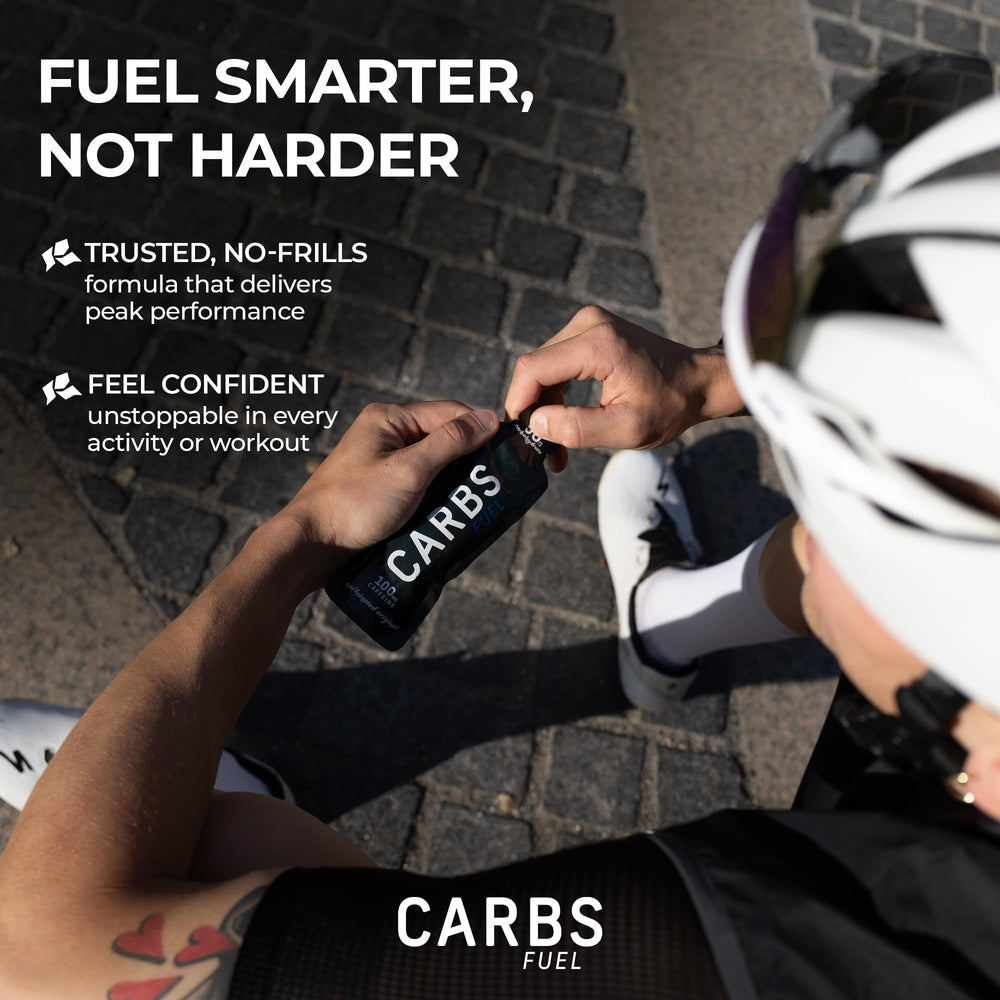 Carbs Fuel caffeinated original gel easy-open pack for on-the-go fueling