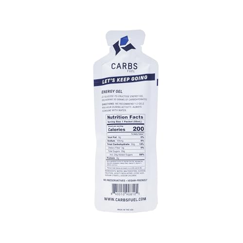 Vegan gluten-free label on Carbs Fuel Original packaging