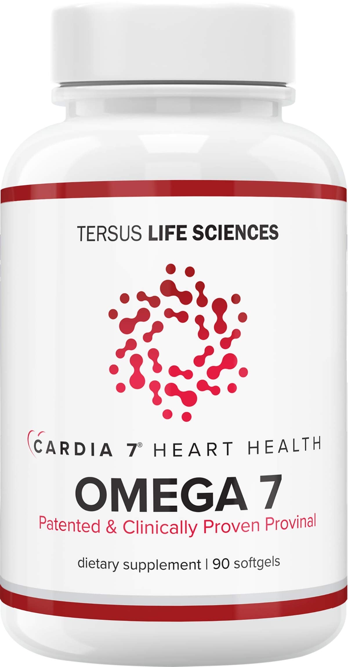 Cardia7 Provinal omega-7 softgel bottle highlighting purity for daily use