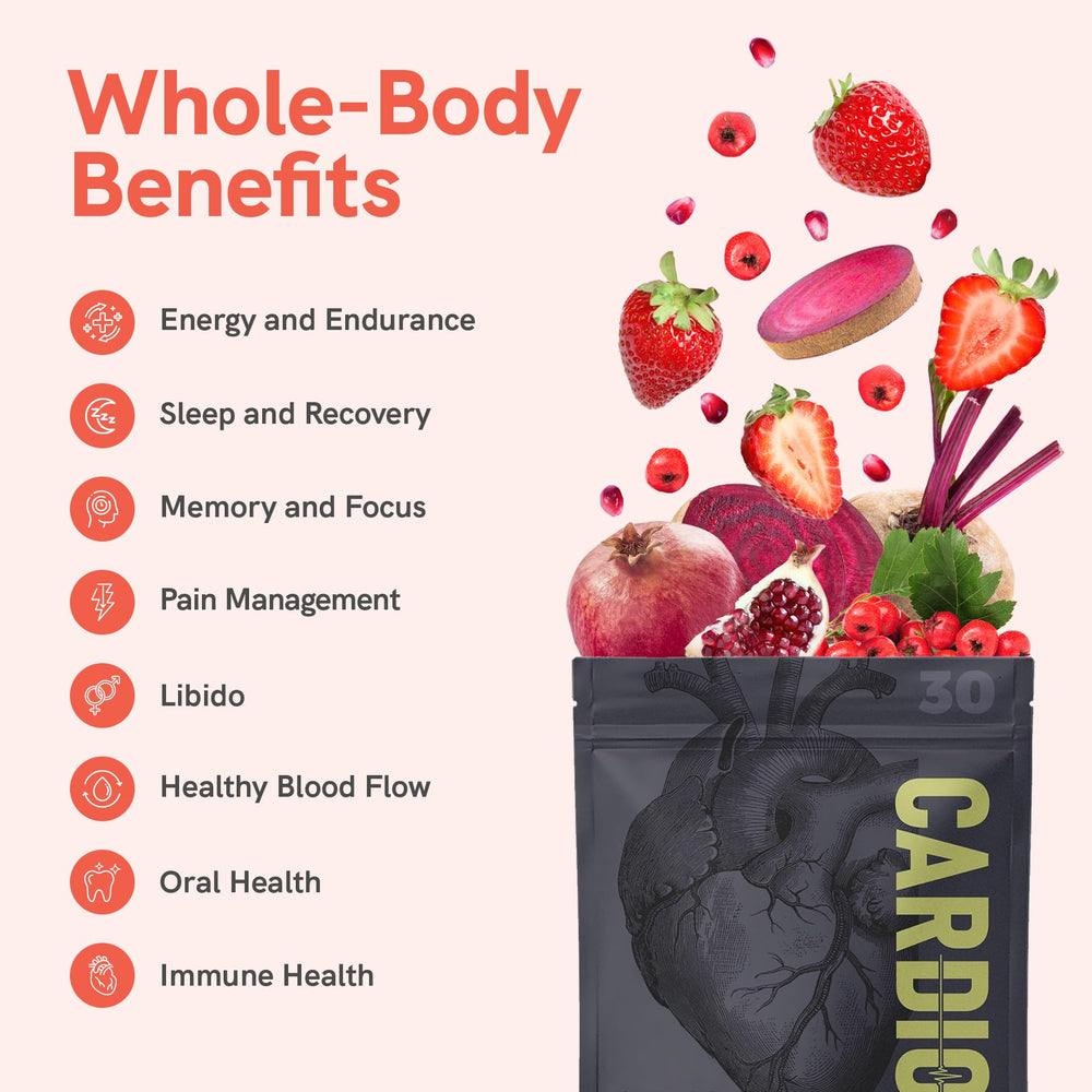 Cardio Miracle mixed berry drink ready for consumption.