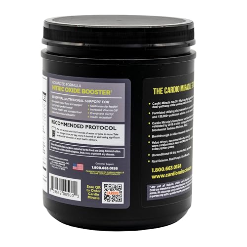 Cardio Miracle scoop with powder ready to mix.