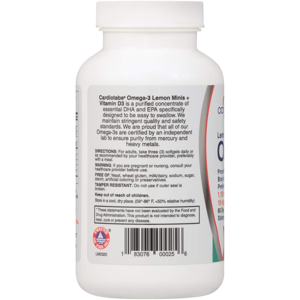 CardioTabs Lemon Minis with Vitamin D3 for daily support.