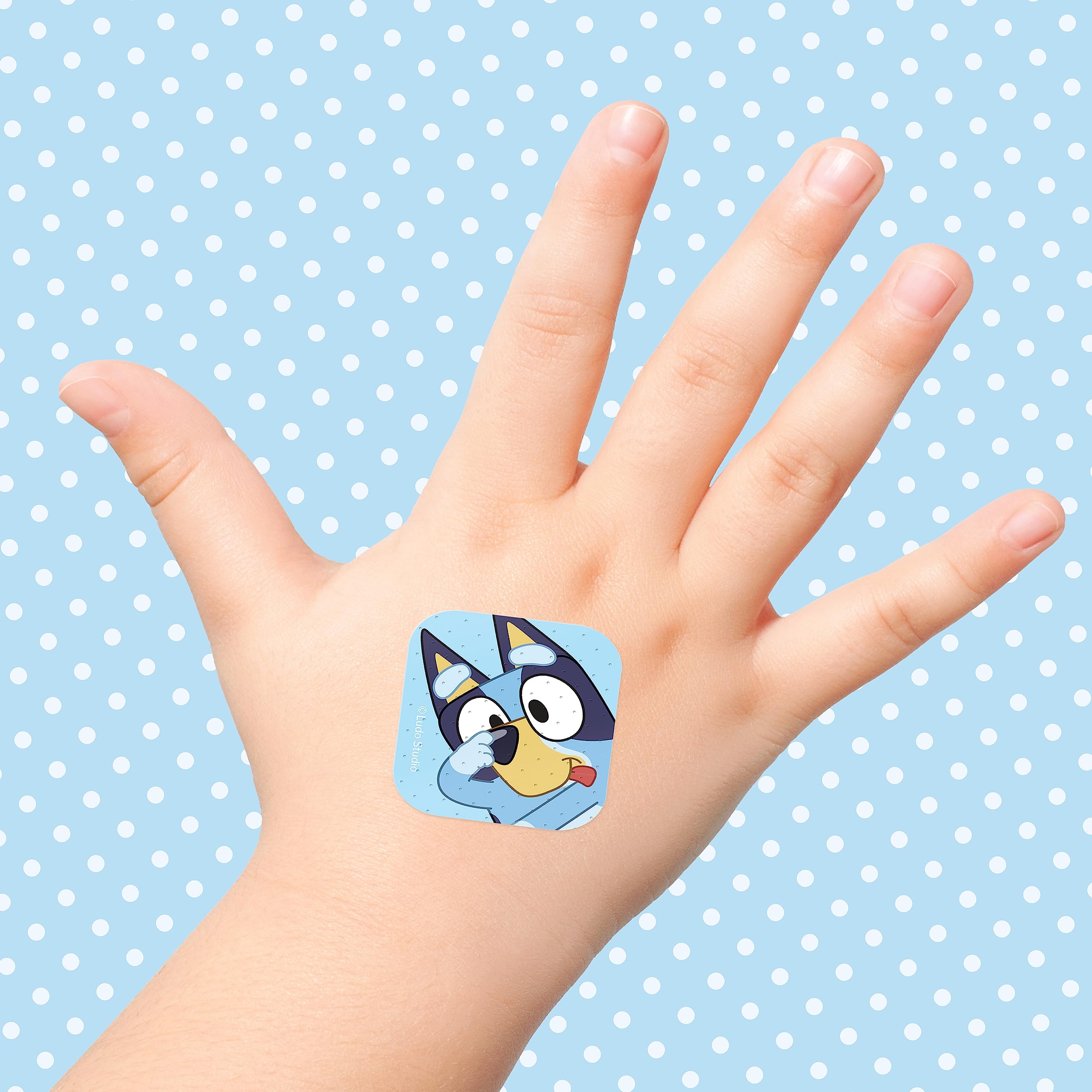 CARE BAND Bluey Bandages made in USA highlighting domestic manufacturing quality