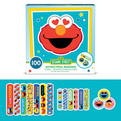 CARE BAND Sesame Street bandages in bright packaging, ideal for kids' first aid needs