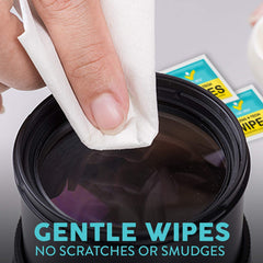 Care Check Lens Wipes on phone screen for crystal-clear visibility.
