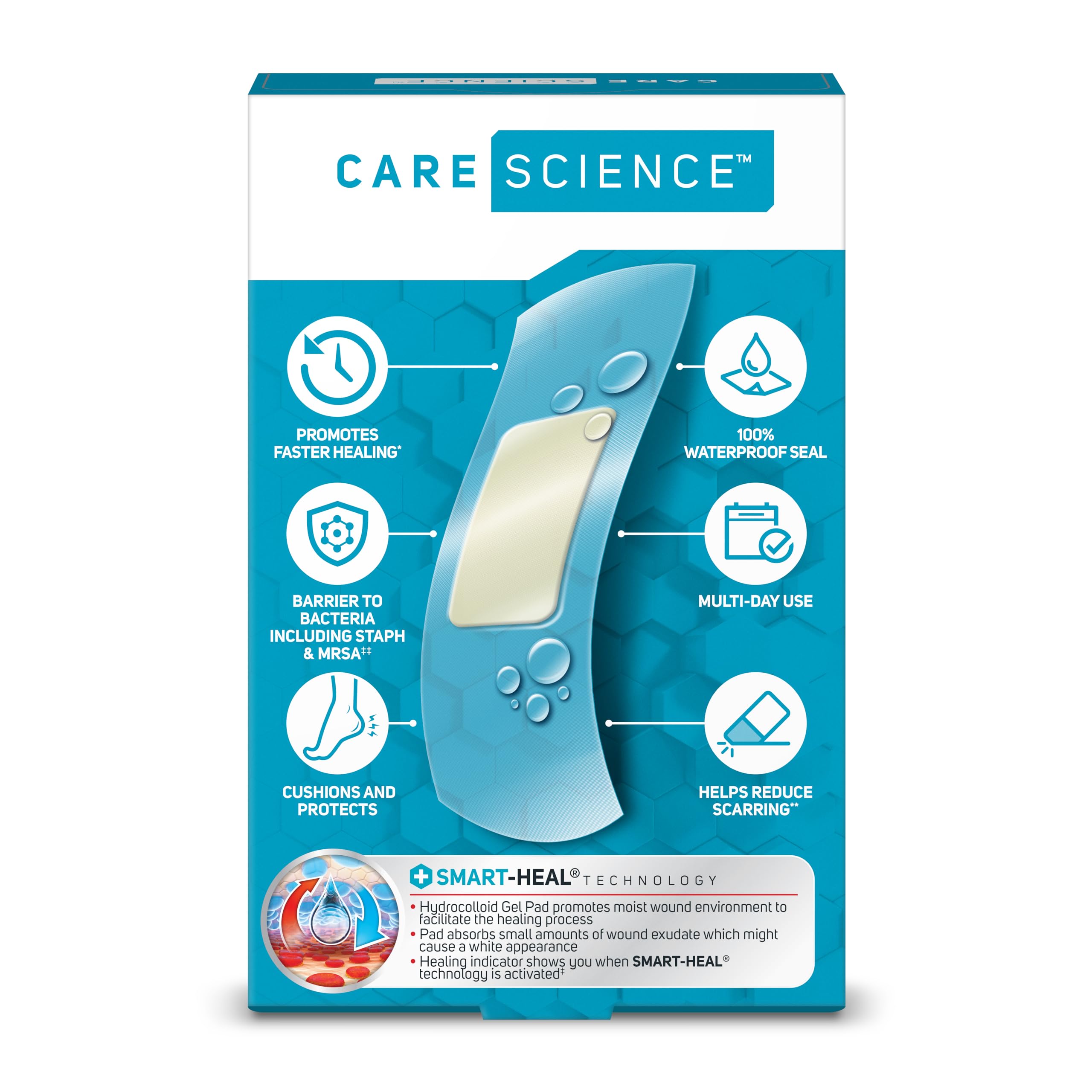 Care Science Smart Heal 40-count pack for easy home or on-the-go care