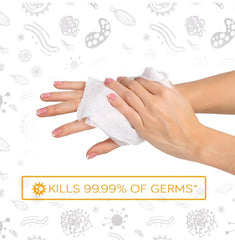 Care Touch fragrance-free wipes safe for sensitive skin and daily use.