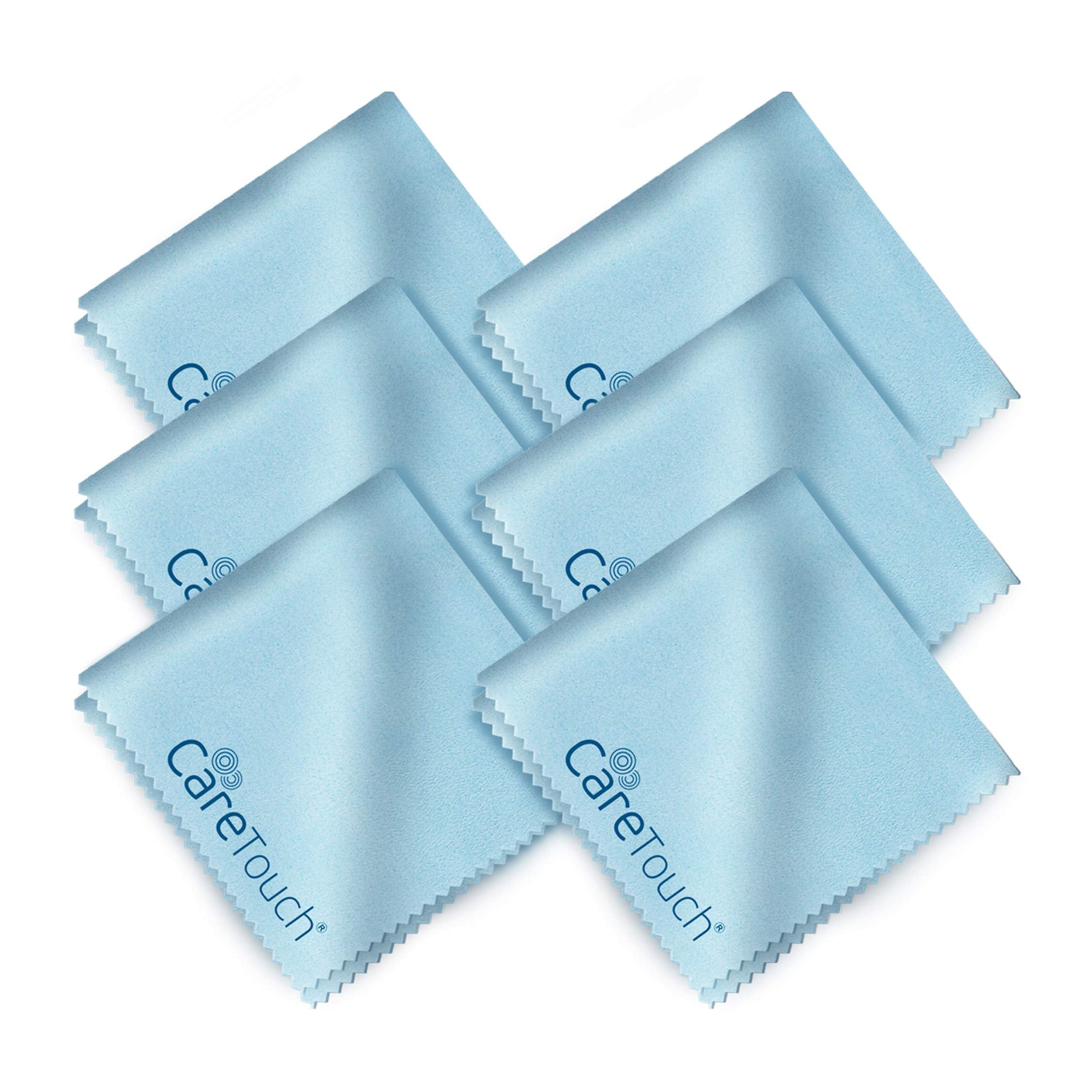 Care Touch microfiber-cloths-6-pack: reusable, lint-free lens care.