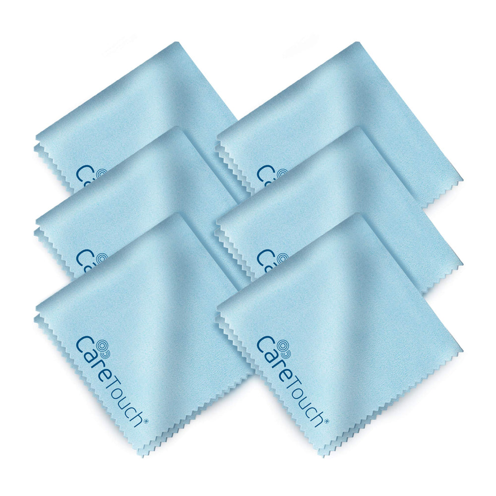 Care Touch microfiber-cloths-6-pack: reusable, lint-free lens care.