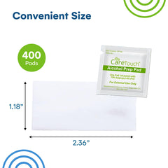 Care Touch: tamaño de 1.18 x 2.36 pulgadas para uso profesional y doméstico.