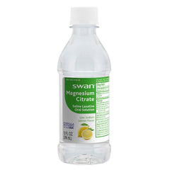 CareAid magnesium citrate liquid bottle with lemon flavor for fast constipation relief.