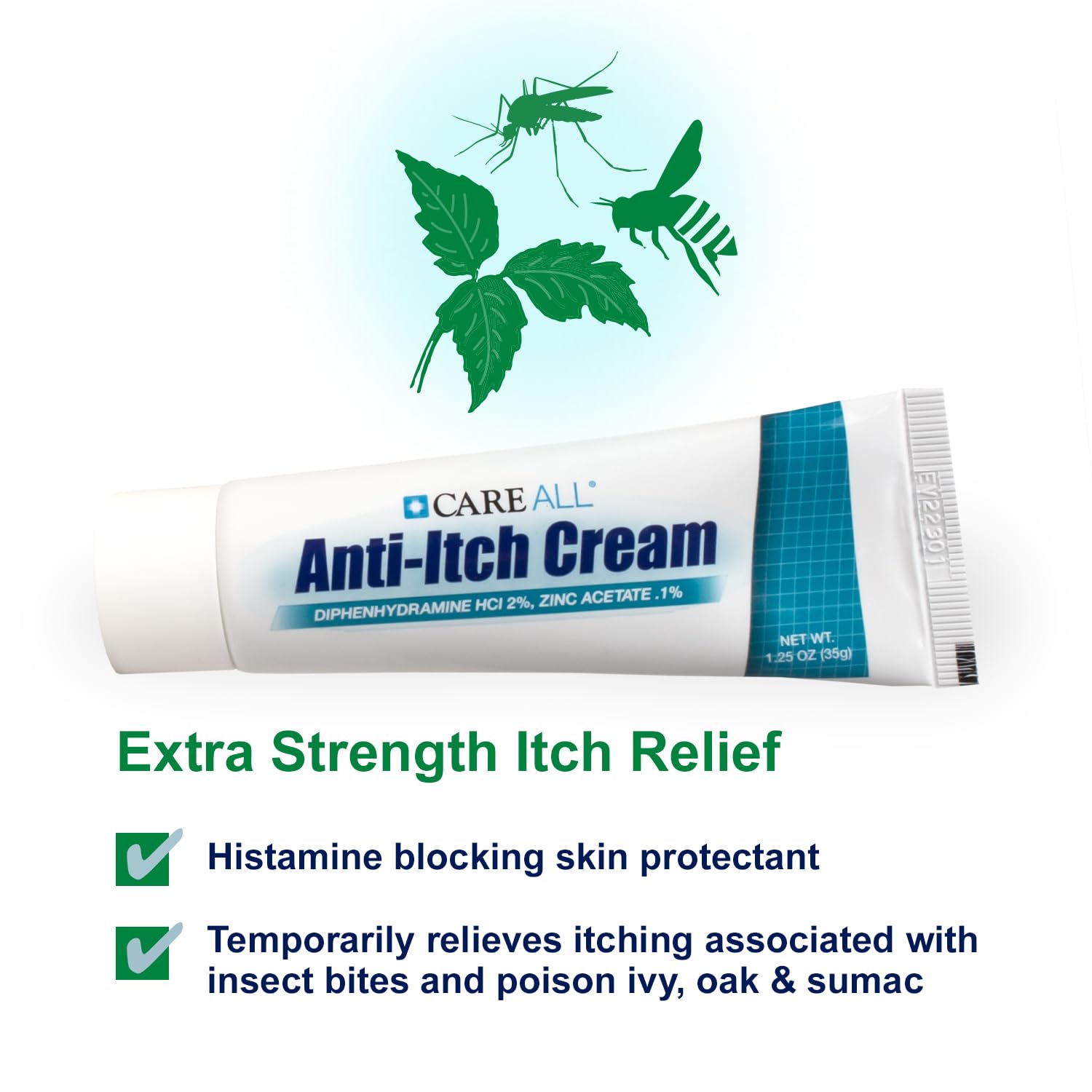 CareAll Anti-Itch Cream dispenses with an easy, controlled application.