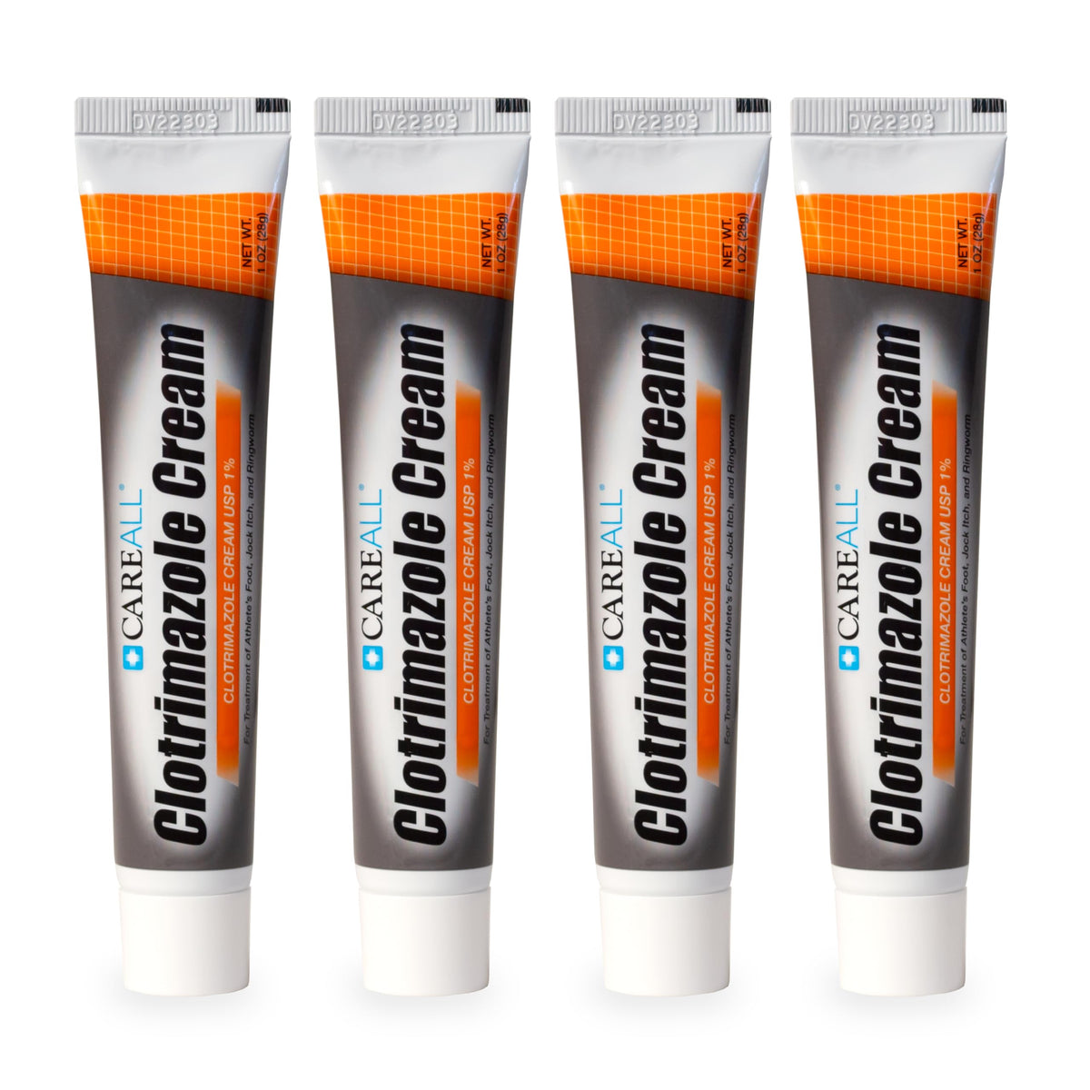 CareAll clotrimazole cream 1oz tube for targeted antifungal relief.