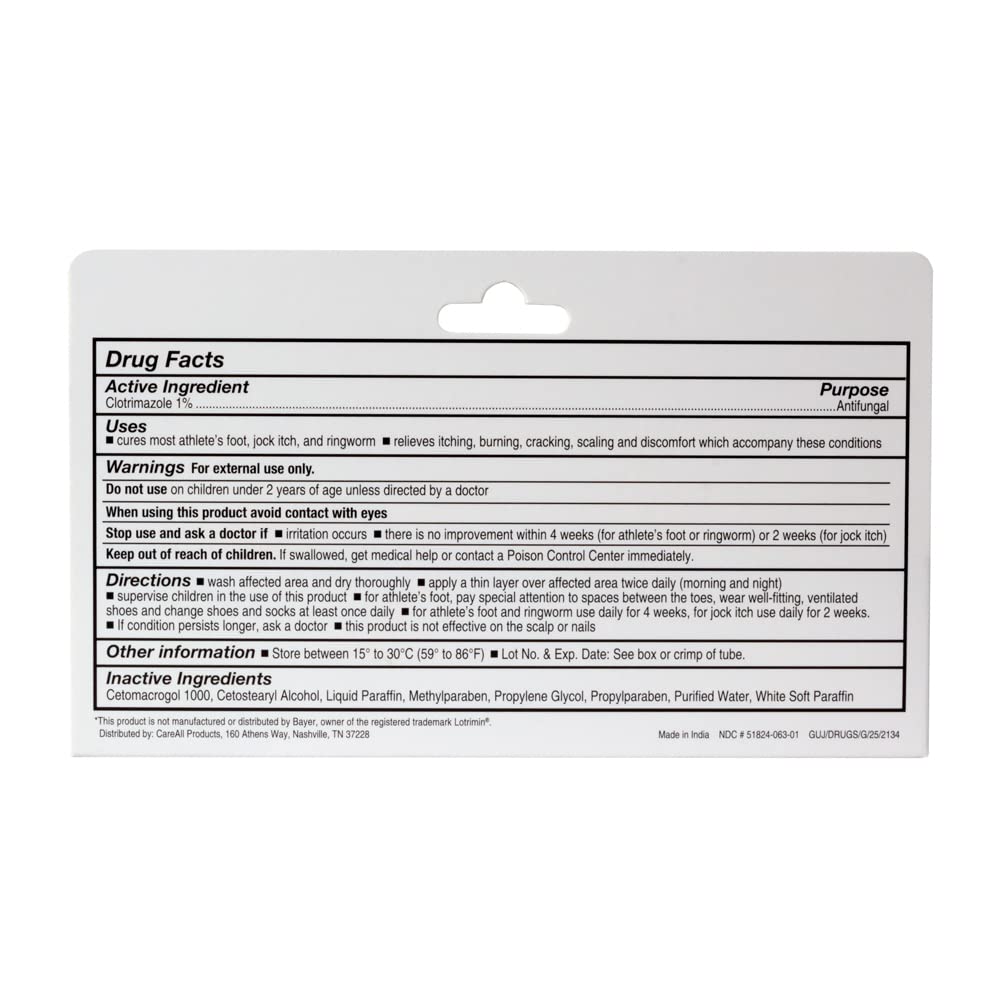 CareAll odorless antifungal cream ideal for sensitive areas.